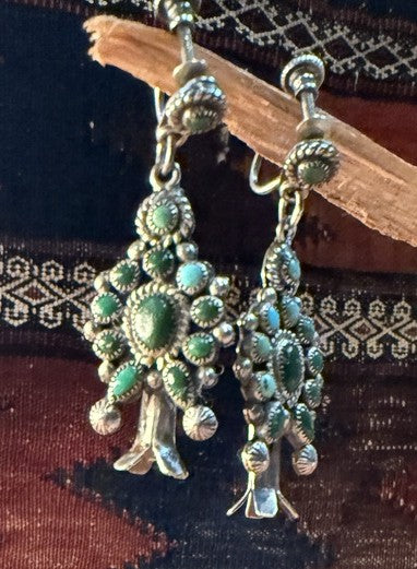 Zuni Turquoise Dangler Earrings