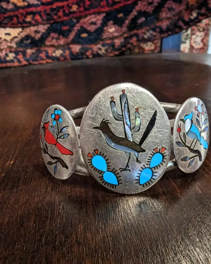 Zuni Turquoise Inlay Bracelet