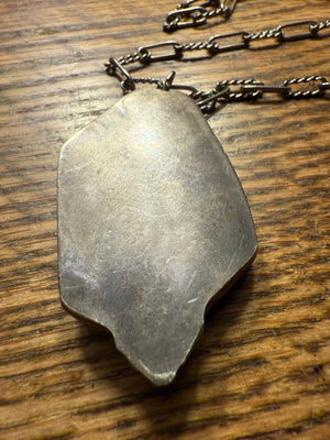 Zuni Turquoise Slab Pendant Necklace