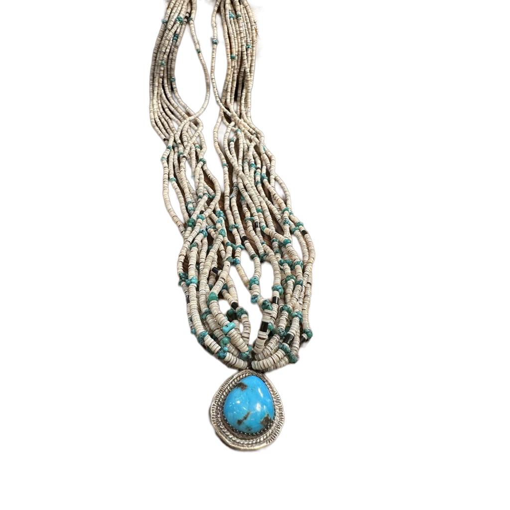 10 Strand Clam Shell Necklace [SG-116]